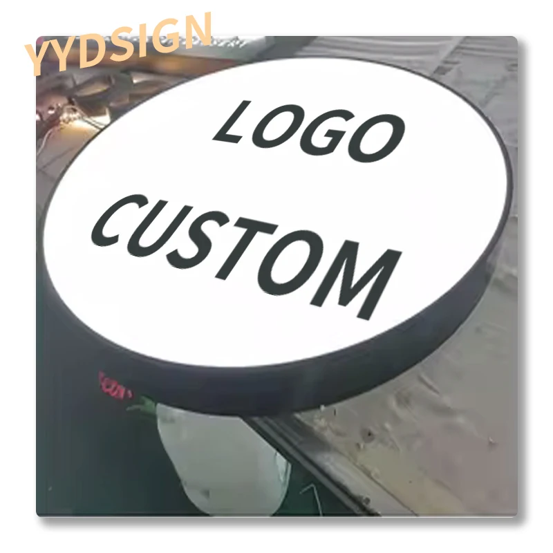 Yydsign рекламные вывески Заводские светодиодные магазин бизнес-дисплей открытый вращающийся знак Рекламные световые коробки