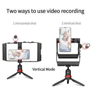 BOYA BY-VG380 Video Kit for Smartphone Microphone Set with BY-MM1 Mic for IOS Android Vlogging Podcasting Recording detail image