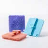 Square suction cup bath brush