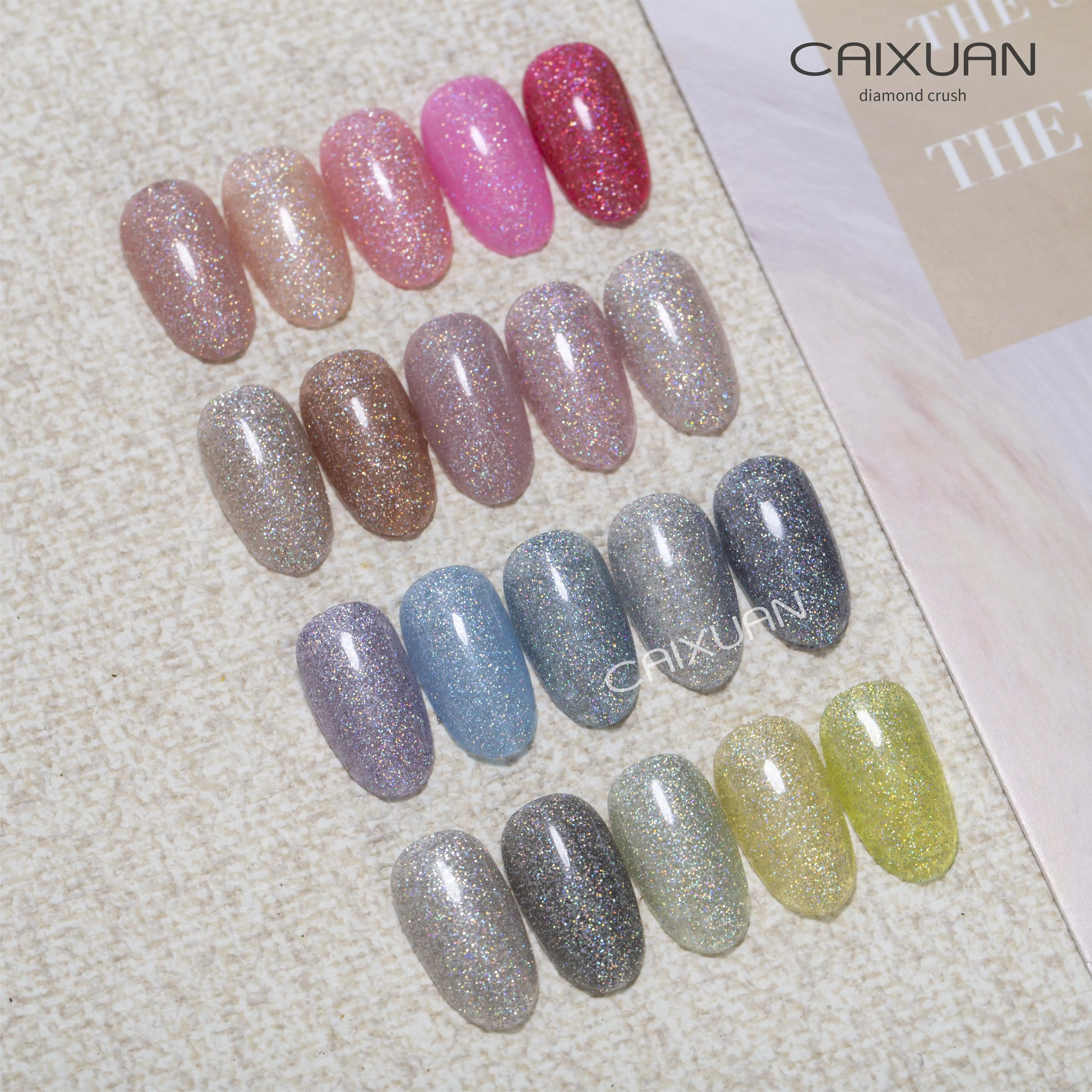 pick your color nail salon gel uv diamond crush nail polish
