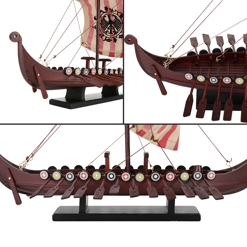 Wooden Norway DRAKKAR OSEBERG Viking Ship Model Sailing Boat Nautical Souvenir Navy Promotional Gift Maritime Home Decoration
