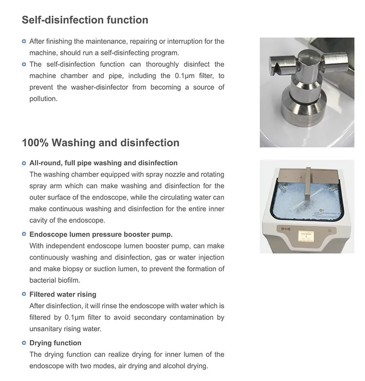 Medical 25L Self-Disinfection Automatic Flexible Endoscope Washer Disinfector Machine