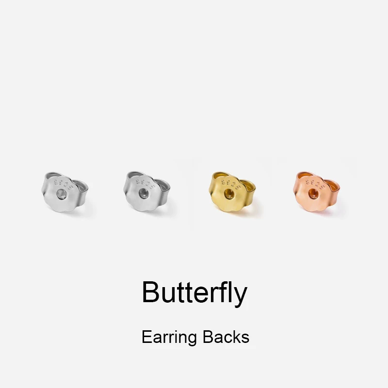 Butterfly Earring Backs, 925 Stering Silver Earring Backs Gold Plated  Earring Backs Replacements Hypoallergenic Secure Earring Backs for Studs  Posts (8 Pair) 