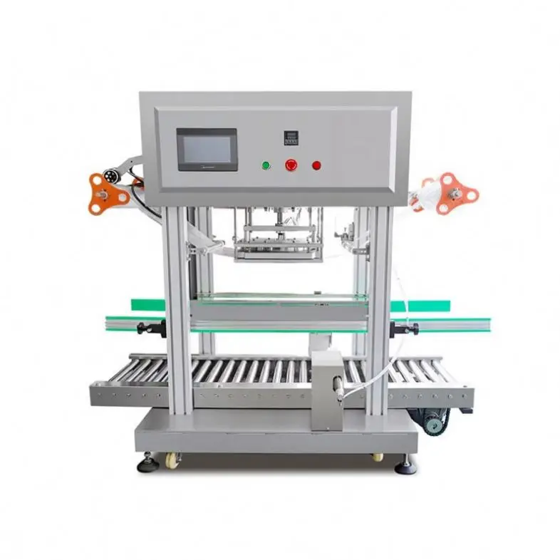 Non Standard PET Plastic Barrel Sealing Machine, Automatic Aluminum Film Heat Sealing Machine, Plastic Jam Barrel Packaging 18L