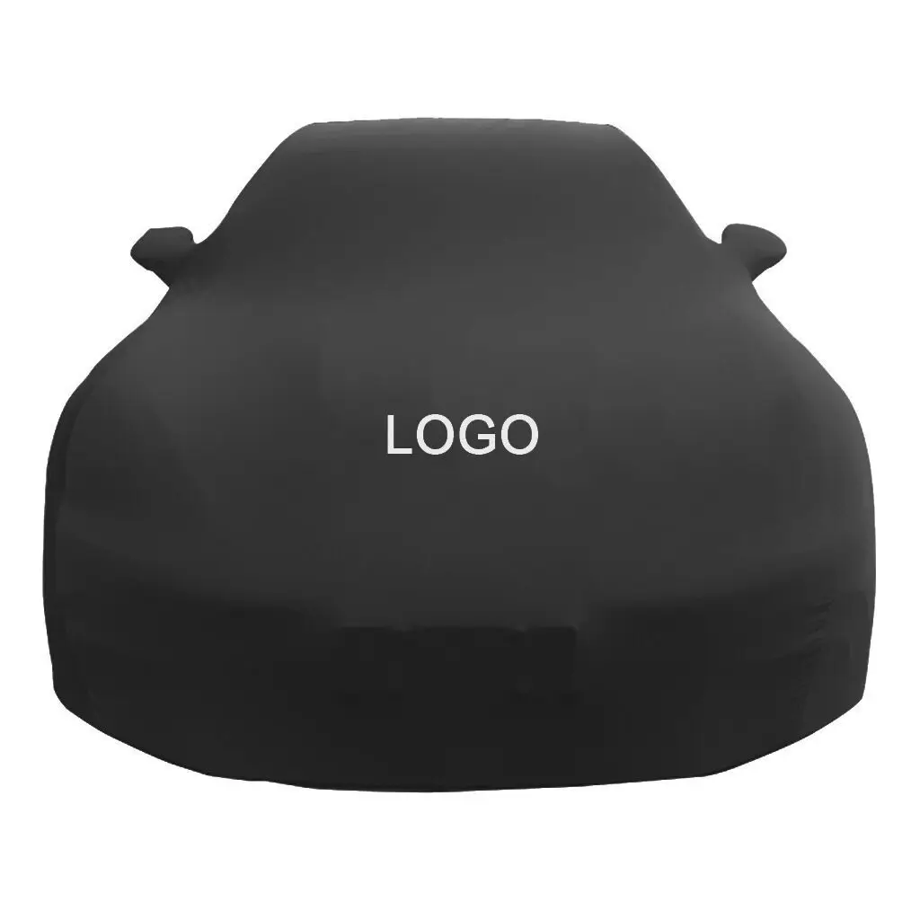 Custom Logo Dustproof Full Car Cover Soft Stretch Elastic Indoor Car Cover Spandex Washable Anti