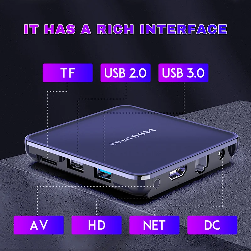 H96 MAX V12 Android 12 4K Set Top Box Rockchip RK3318 Smart Android TV Box