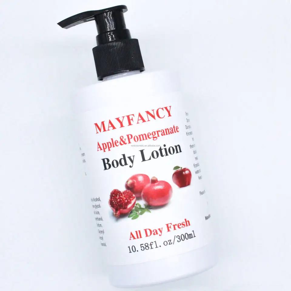 Privátní značka OEM granátový ovoce krém na tělo, vůně na míru, tělový krém pro dospělé unisex, trvanlivost 3 roky, 2 ks, 300 ml