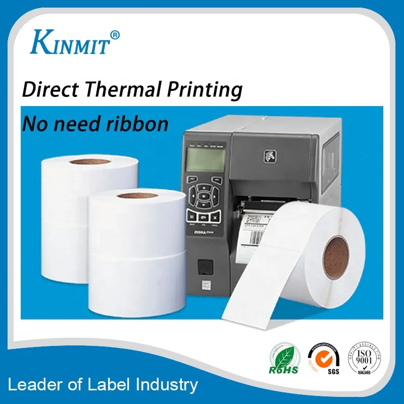 Термобумага с прямым покрытием OEM 4x6 100*150 Упаковочная наклейка этикетка Лучшая цена бесплатный образец