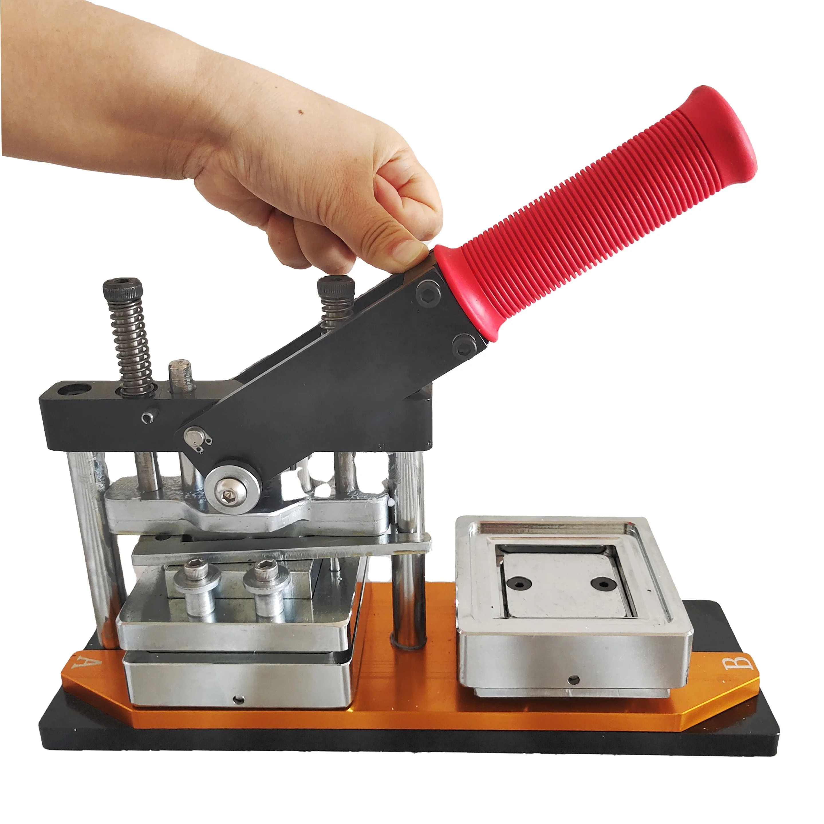 Factory Wholesale 63*63 83*50 50*50 mm 2*2 Inch Square Magnet Button Machine Complete Set