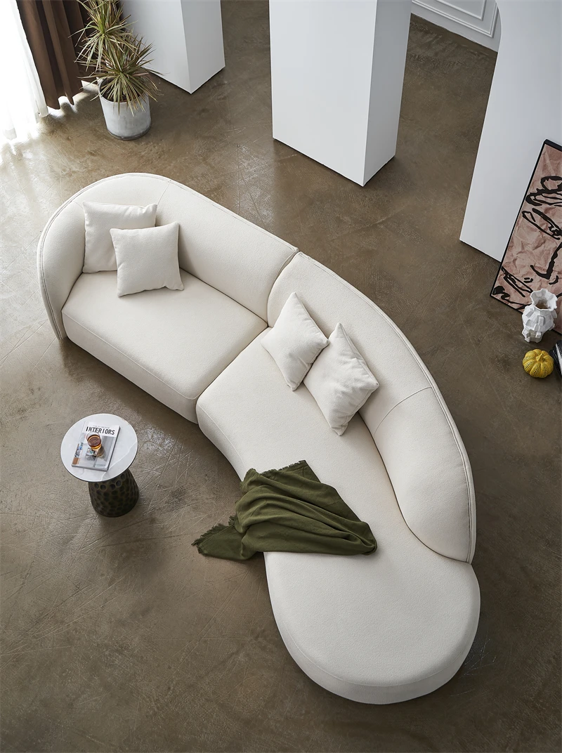 Modern Curved Sectional Sofa - Luxury Living Room Furniture