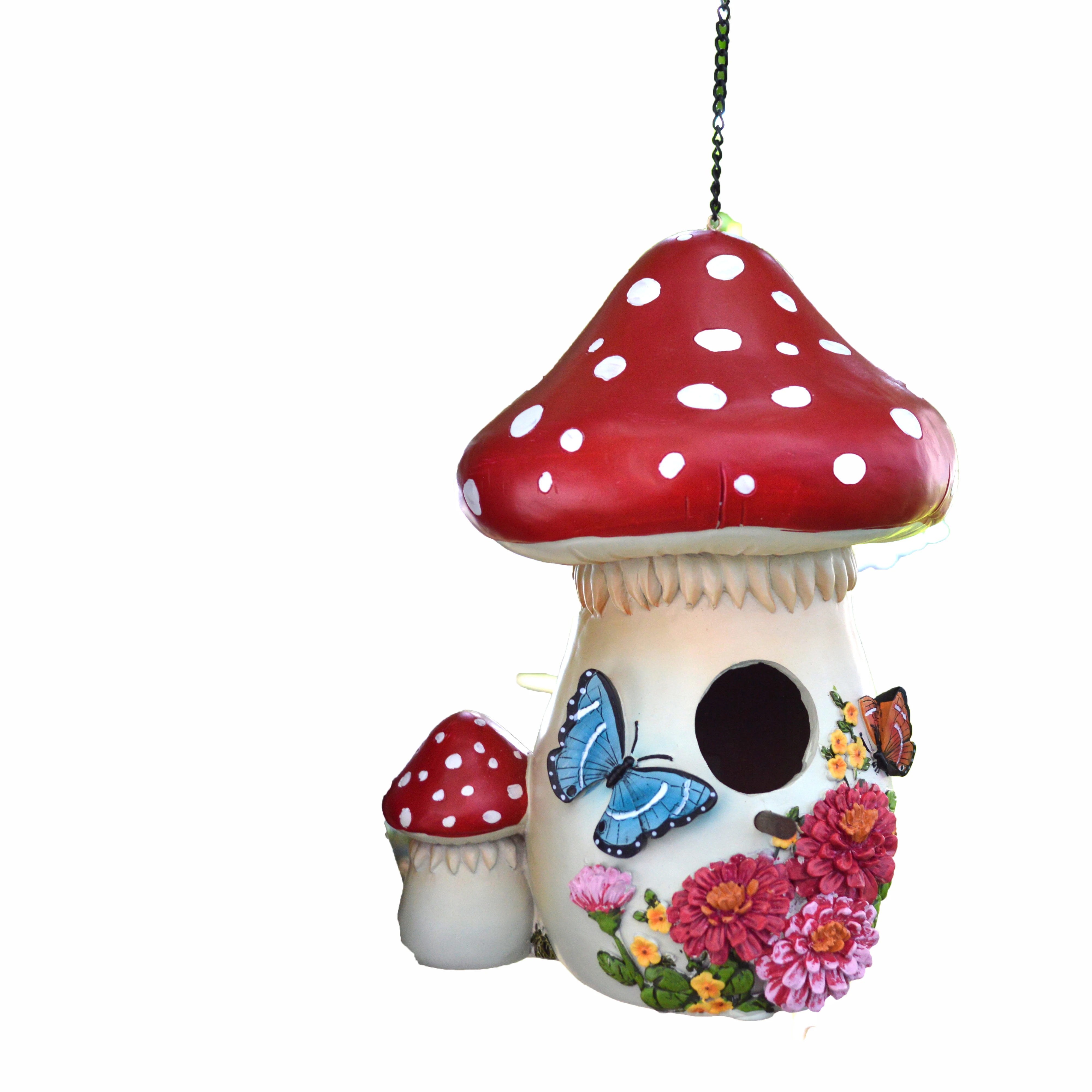 庭の装飾赤いキノコハンギングチェーン付きかわいい鳥の家 Buy かわいい鳥の家でチェーン 赤キノコ 庭の装飾 Product On Alibaba Com