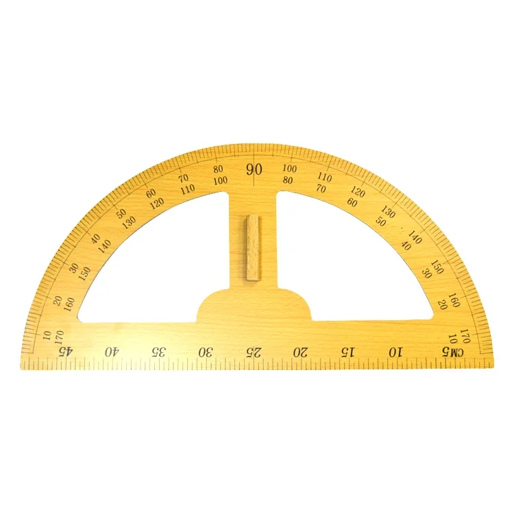 Professional School Geometry Math Ruler Sets Wooden Protractor Triangle Rulers Teaching Wood Ruler Set