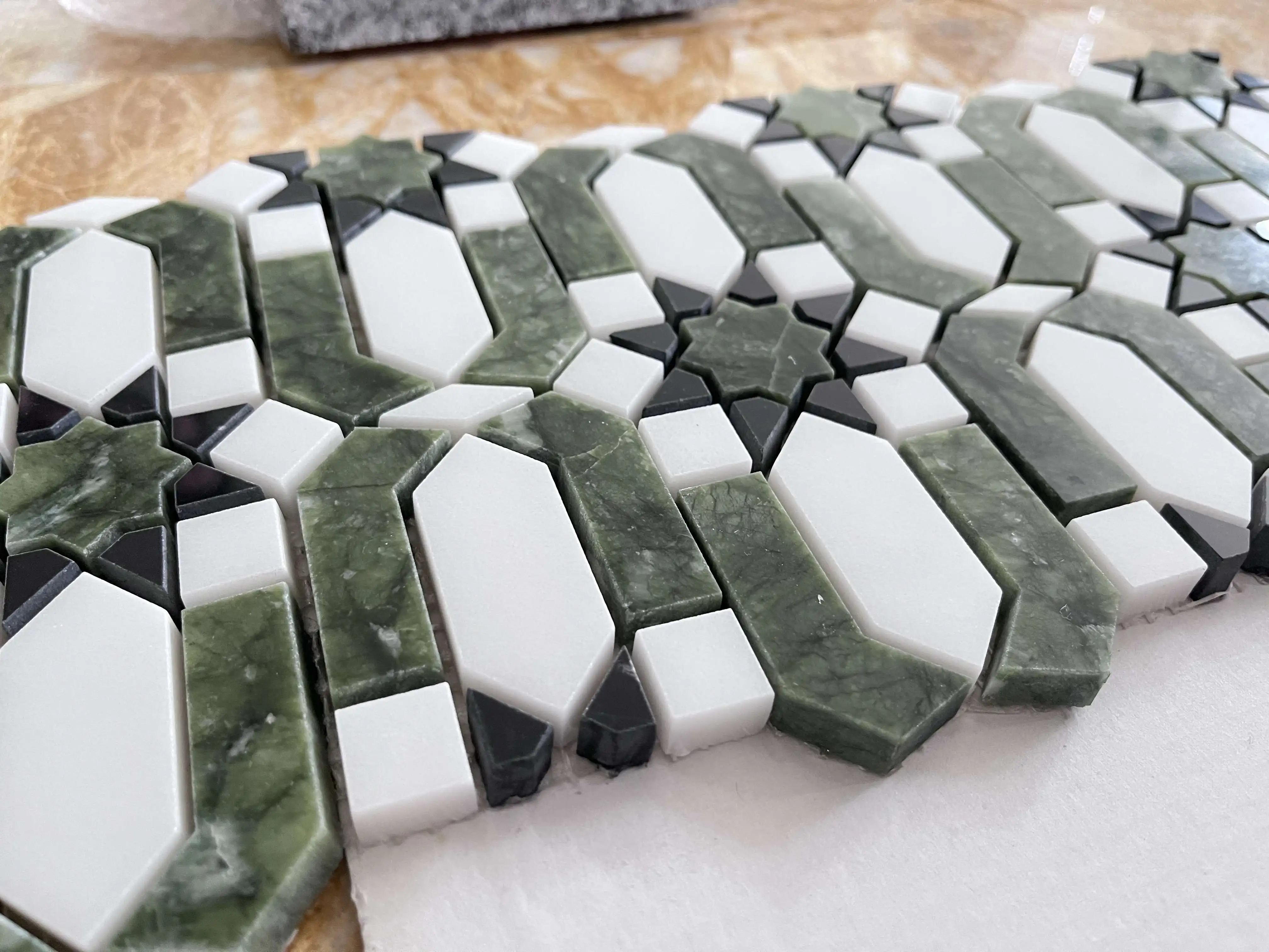 product high quality white marble mosaic tiles modern design hot sale for bathroom kitchen interior wall decoration 10mm for apartments-6