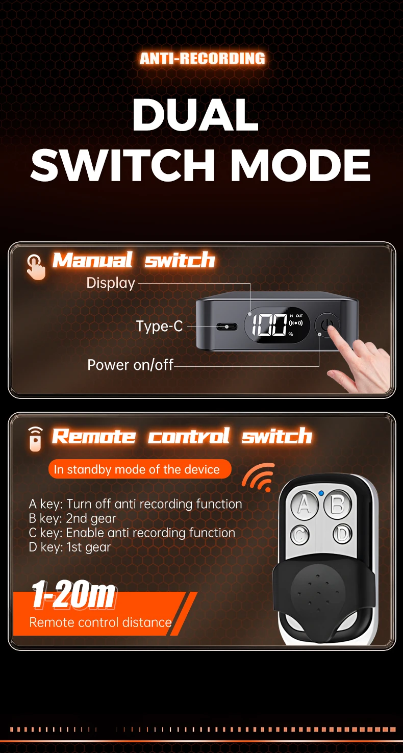 F50 Mobile Privacy Defender: Blocks Phone Calls, Voice Recorders & Covert Video Recording the Voice Jammer