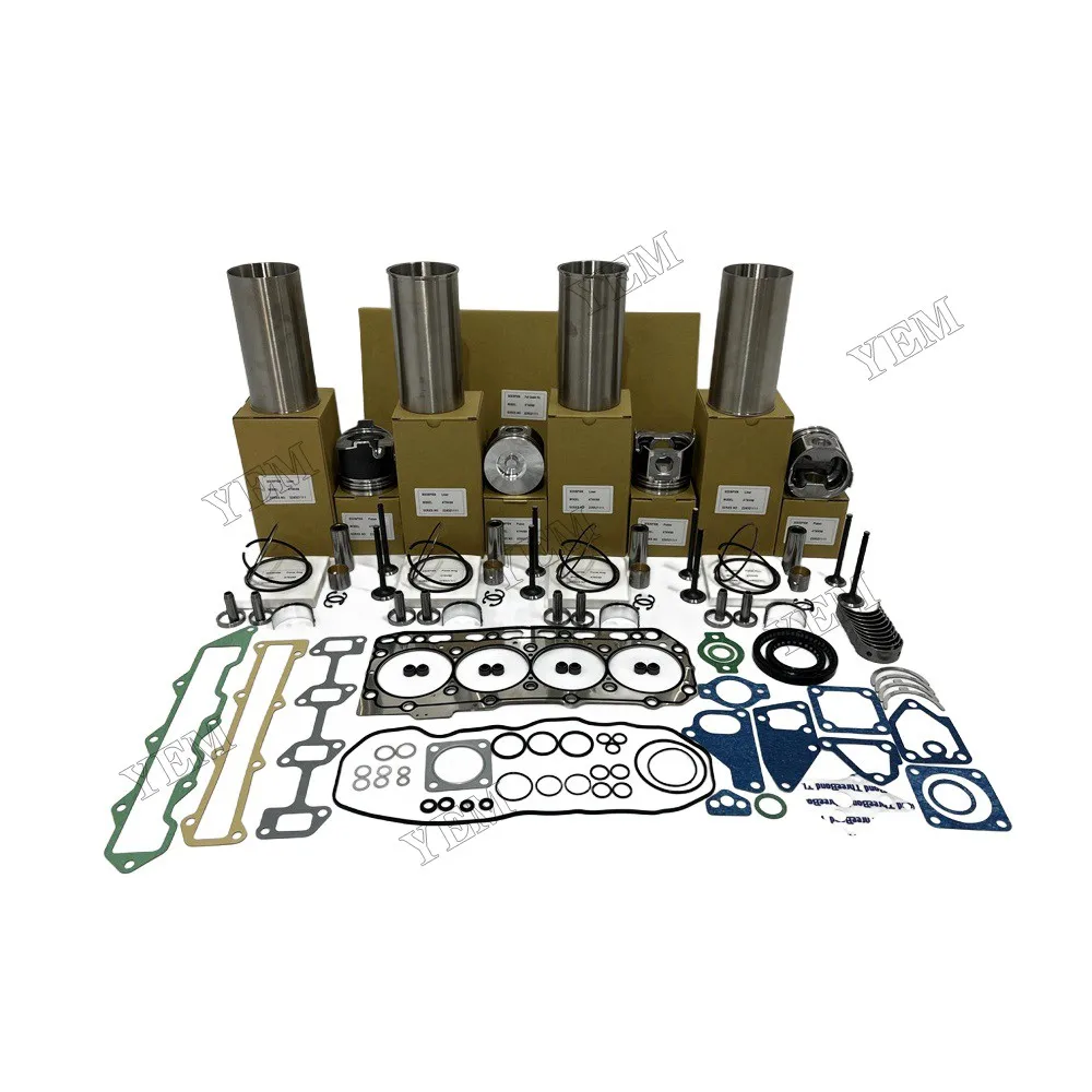 4TNV88 Engine Overhaul Kit With Piston Rings Liner Bearing Valves Cylinder Gaskets for Yanmar