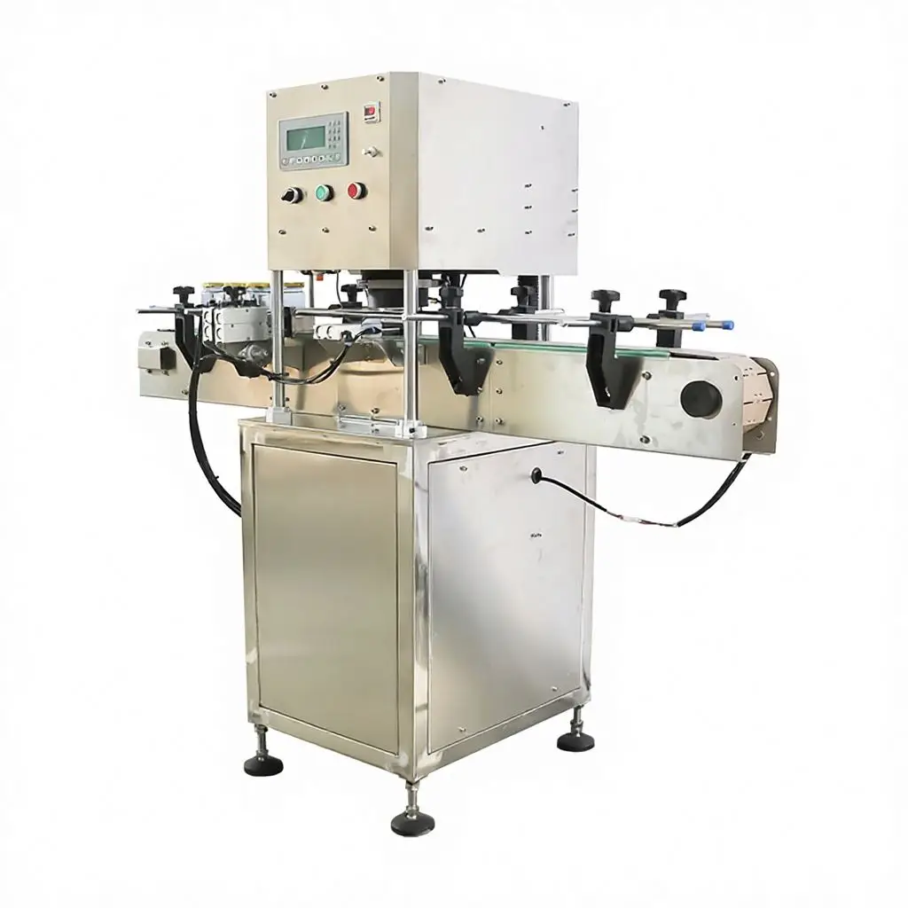 TEBAK Automatic Feeder Twist off Capping Machine PET Plastic Bottle Glass Bottle Screw Capping Machine for Glass Cans