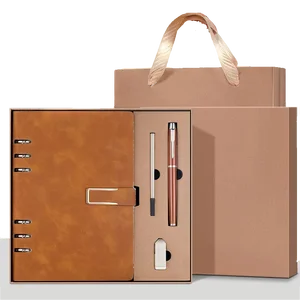 Luxury Business Corporate Journal Notebook Pen Custom Logo Promotional Note Pads Corporate Gift Set Cotton Material Digital