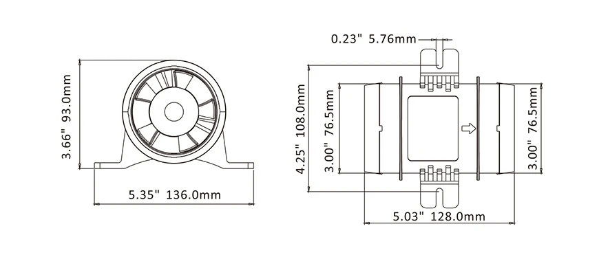 Centrifugal Blower, SEA, FLO, 12V, Inline - detail 6