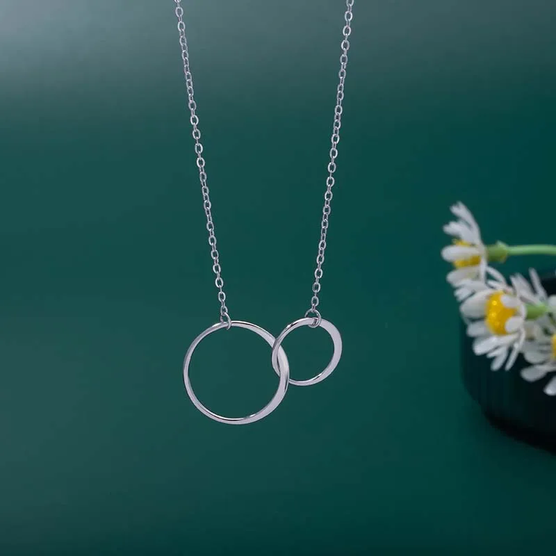Real Sterling Silver 925 Interlocking 