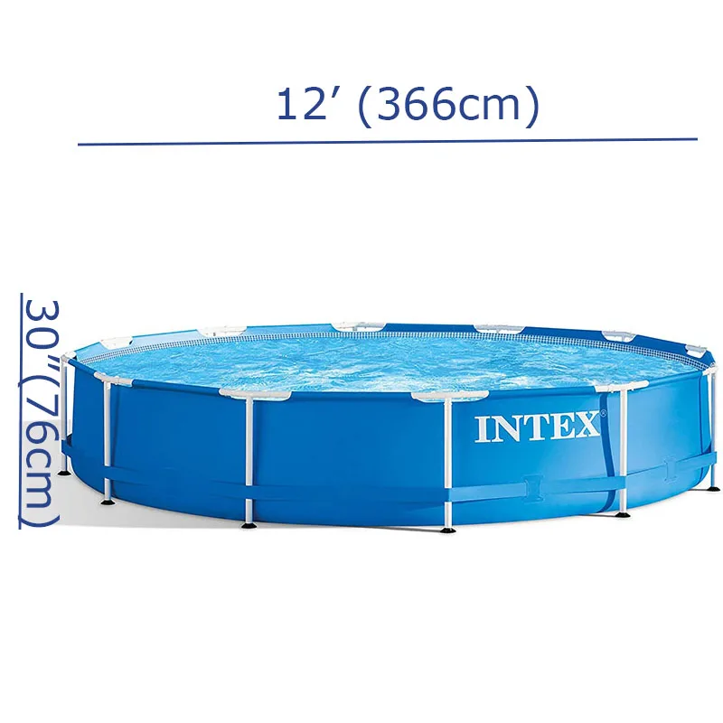 INTEX Swimming Pool Metal Frame 366x76cm Pumpe 28212 