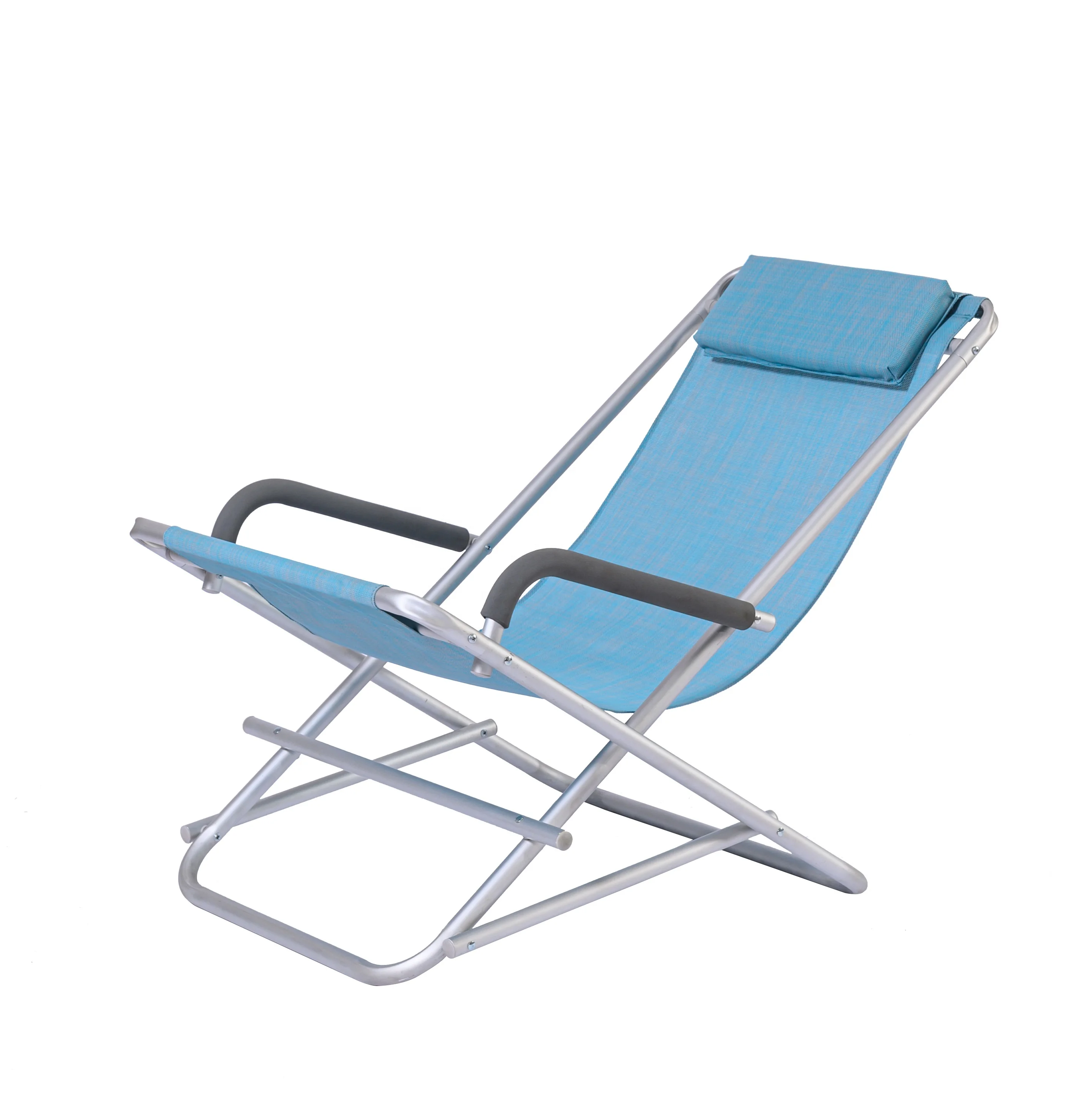 Light Weight Foldable Rocking Lounge Beach Chair Can Simple Folding