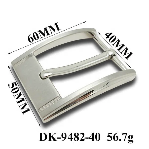 DK-9482-40 высокостойкая к окислению пряжка для ремня индивидуальный дизайн прочная никелевая атласная отделка Пряжка мужчин