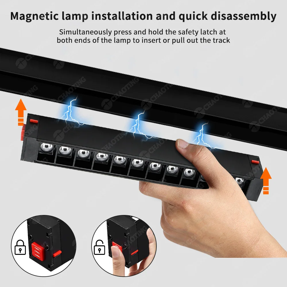 New Ceiling Rail Lighting Smart Dimmable Spotlight Commercial System Track Focus Lamp Led Magnetic Linear 18W Grille Spot Lights