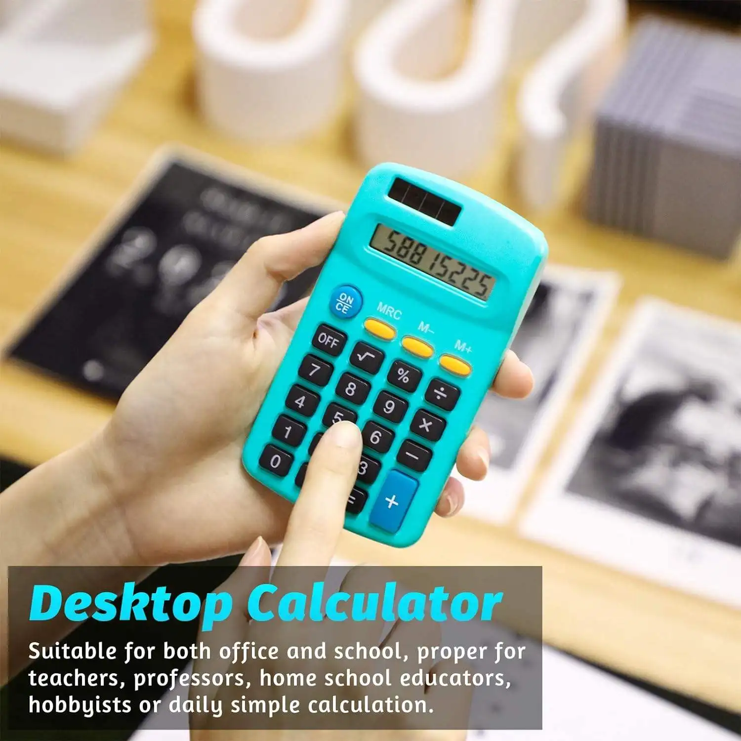 Mini Calculators 8 Digit Display Basic Standard Calculators Handheld 8-Digit Primary Calculator for School Students Kids