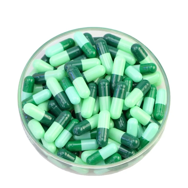 Professional manufacturer #2 2# pink green empty (hollow ) hard gelatin capsule capsules