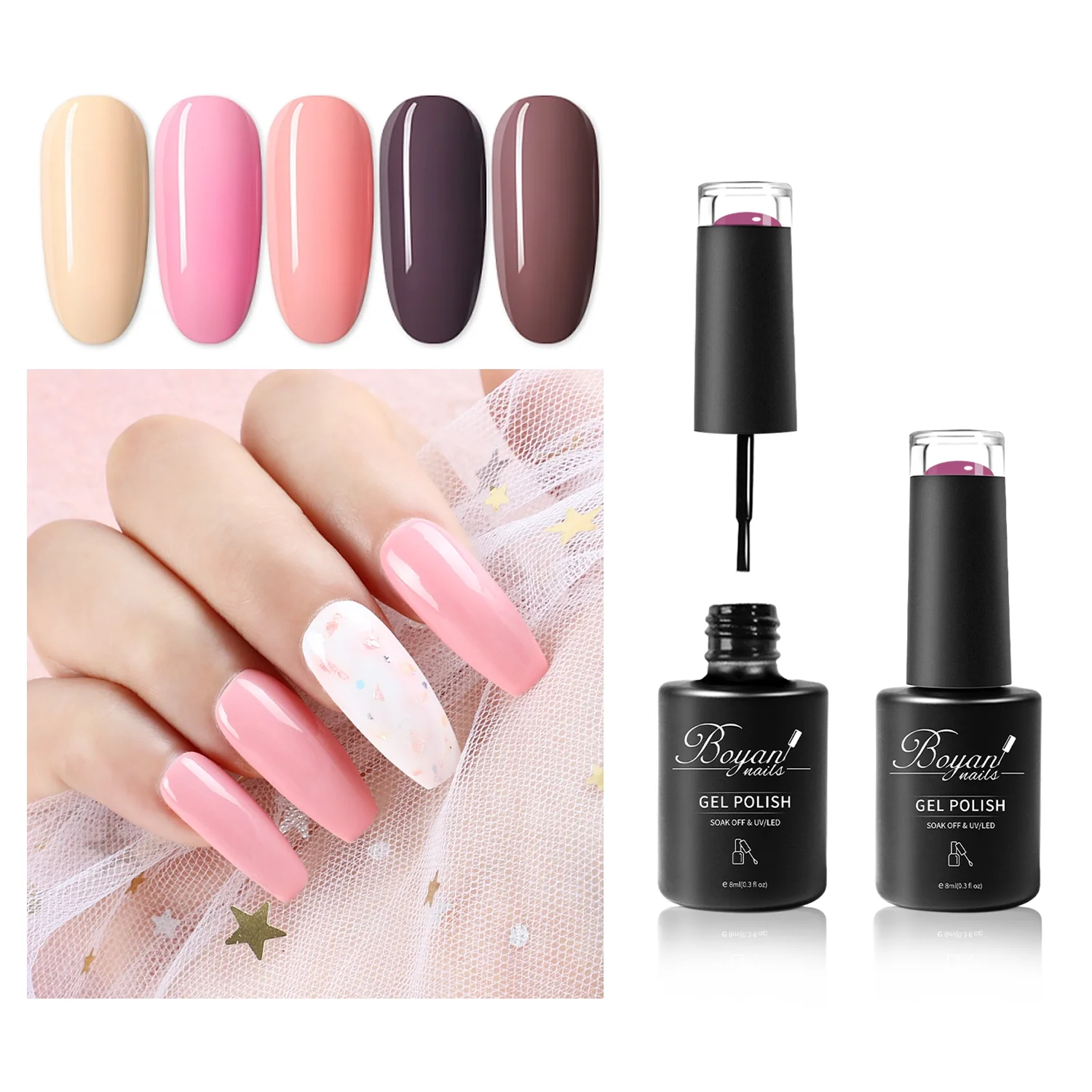 Новое поступление оптовая продажа легкое использование полноцветный УФ-светодиод 15 мл набор для гель-лака