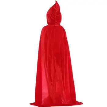 Halloween cloak witch wizard children adult velvet hooded black Halloween Cloak