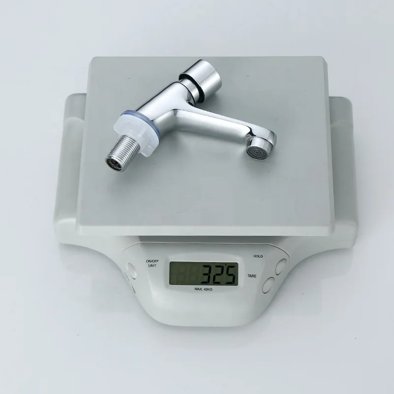 Factory Water Saving Self Closing Time Delay Public Wash Basin Faucet Tap With Push Button