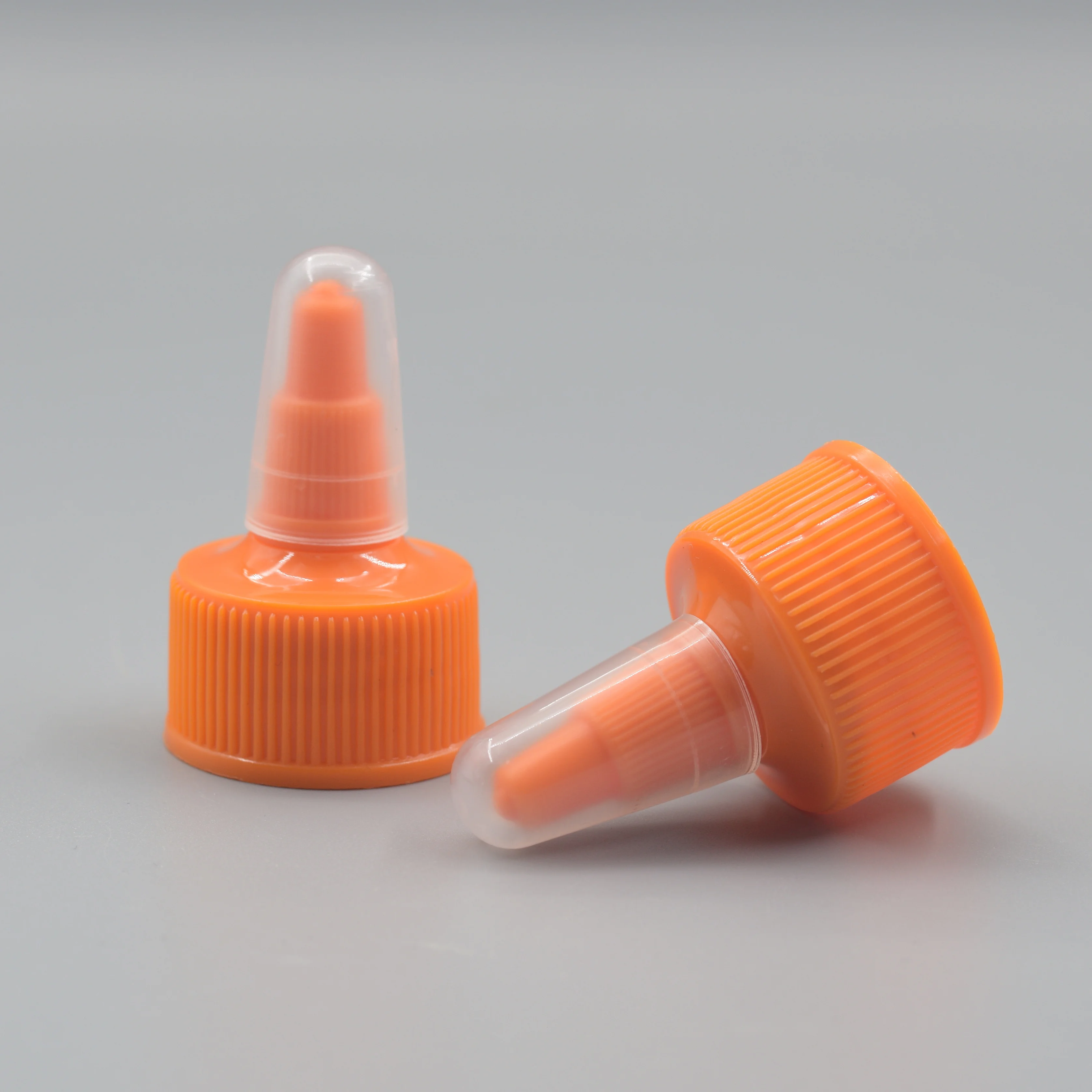 28mm Plastic Dropper Cap with Cover 28/410 Tomato Sauce Squeezing Cap Ketchup Bottle Cap Glue Spout Bottle Lid