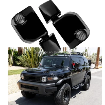 YBJ car accessories car durable adjustable black rear view mirror sliver For FJ CRUISER 2007-2021 2023 with light side mirror