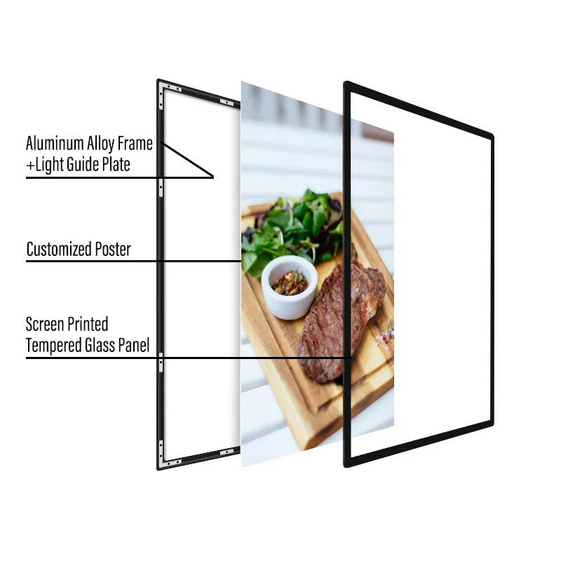 Advertising Display Lightbox A0/a1/a2/a3/a4 Aluminum Poster Frame Snap