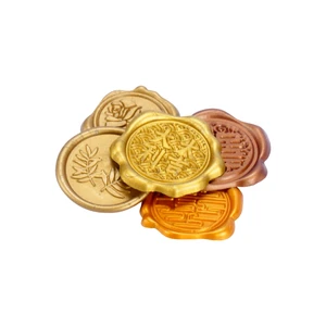 Personalized Handmade Self-adhesive Wax Stamp Custom Wax Sticker Stamp Water-resistant Sealing Wax Stickers