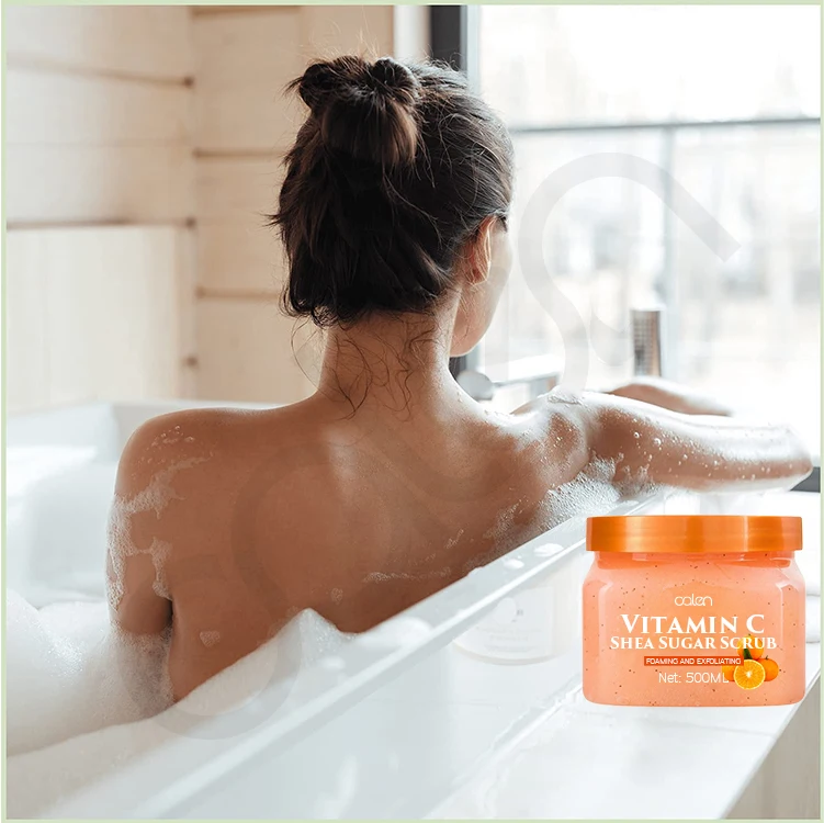 Natural Cleansing Hydrating and Exfoliating Scrub Vitamin C VC Shea Sugar Scrub Private Label