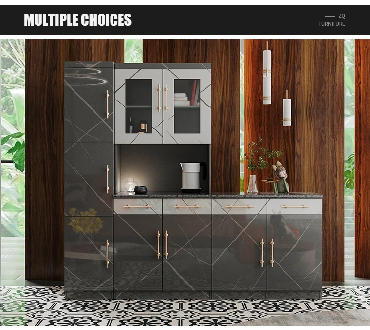 Hot Sale High Gloss Modular Kitchen Cabinets Sets Drawer Base Cabinet ...