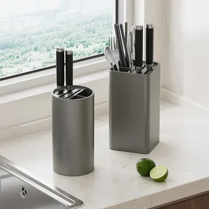 Multifunctional Knife and Chopstick Holder with Integrated Storage Box Countertop Knife Rack Chopstick Cage