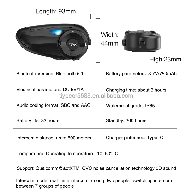 product tiypeor ejeas q7 full duplex fm radio helmets motorcycle intercom waterproof bluetooth intercomunicador-11