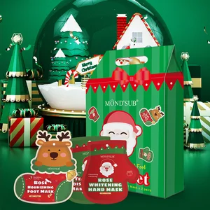 OEM Korean Hydrating Hand and Foot Mask Set Christmas Gift Box Set Nourishing Hand Gloves Masks Foot Peeling Mask Skincare Set