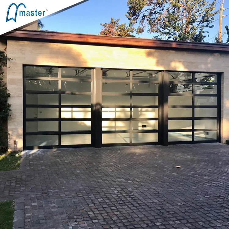 Fancy Frameless Mirror Tempered Glass Garage Doors for SALE