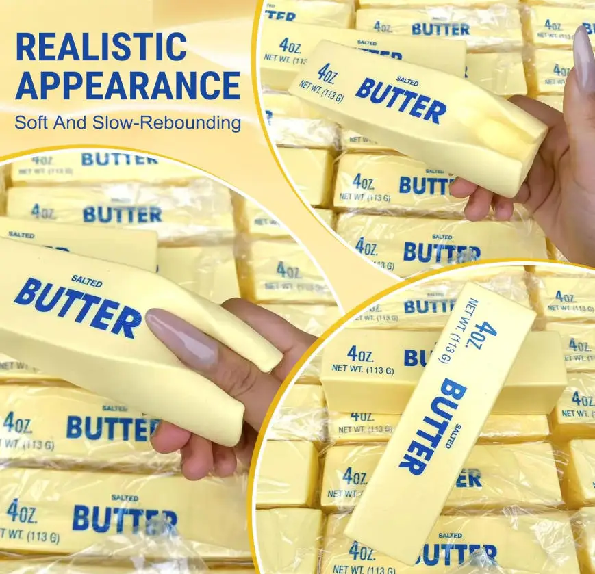 12/23cm EVA Material Slow Rising Squishy Realistic Butter Stick Soft Squeeze Unisex 14 Years & up Butter-Shaped CN;GUA