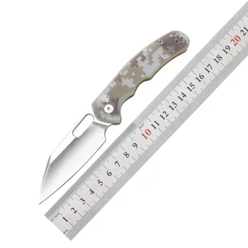 G10 Handle Folding Precision Craft Black Pocket Knife for EDC High Hardness D2 Stainless Steel Hunting Fishing Knives