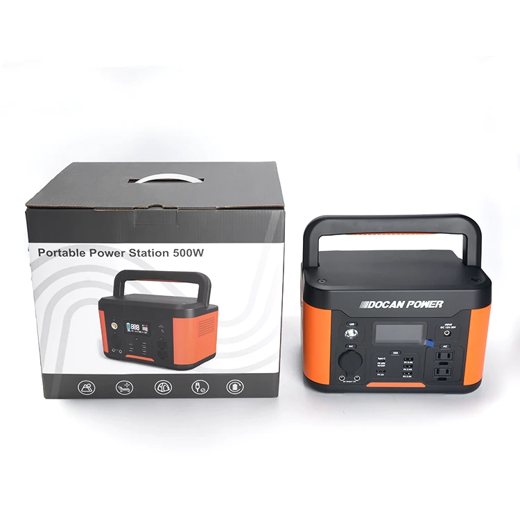 500W Portable Power Station 12V/14.8V 35AH Solar Generator System AC DC  110V 220V Outside Camping Ebike ESS Bank Pack