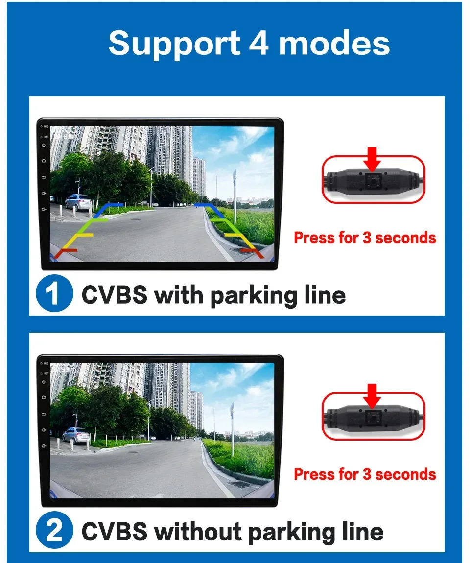 Hidden Reverse Camera Smartour AHD Car Hidden Rear View Camera Reversing Night Vision Reverse ...