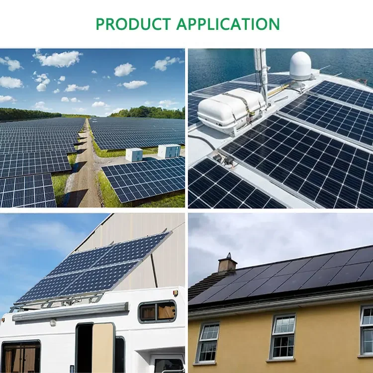 Low Price IBC Solar Module Pv Panel 18V 36V 100W 120W 150W 200W Black Solar Panel Rigid Outdoor