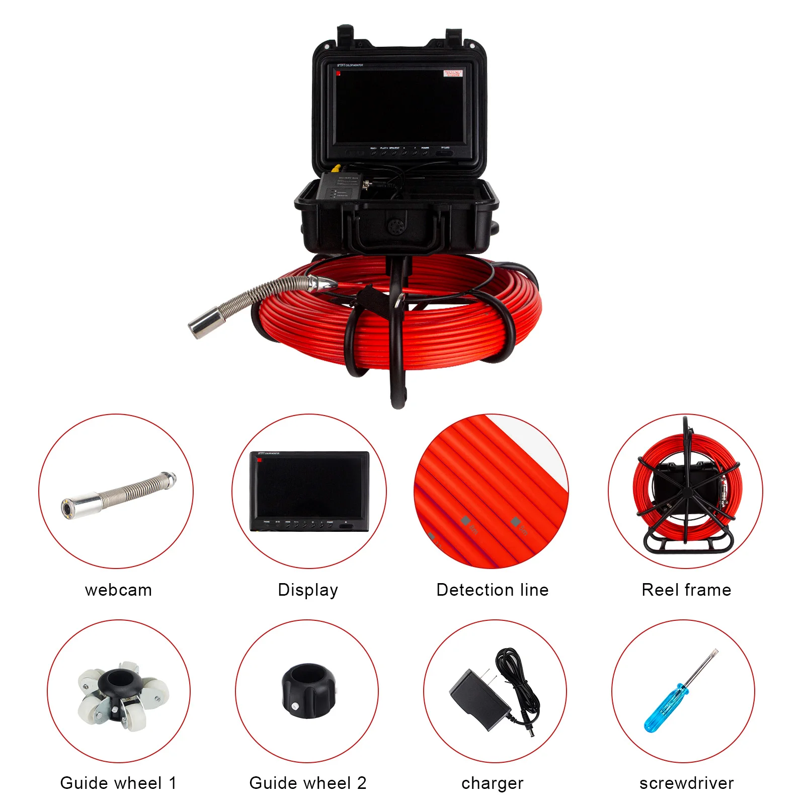 512HZ DRAIN PIPE Camera Receiver Pipeline Inspection Far Near Detection