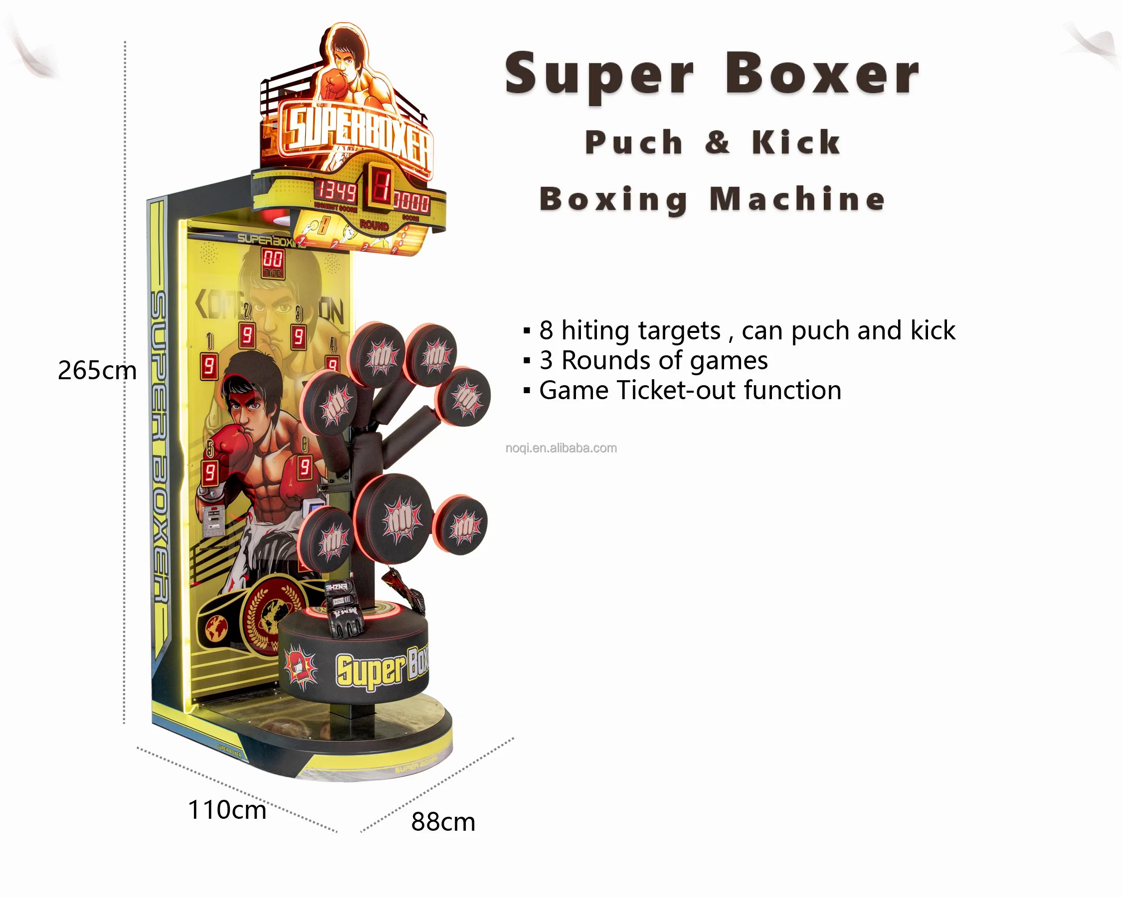 Sport Game 8 Targets Kick And Punch Machine Arcade Game Boxing Game For Entertain