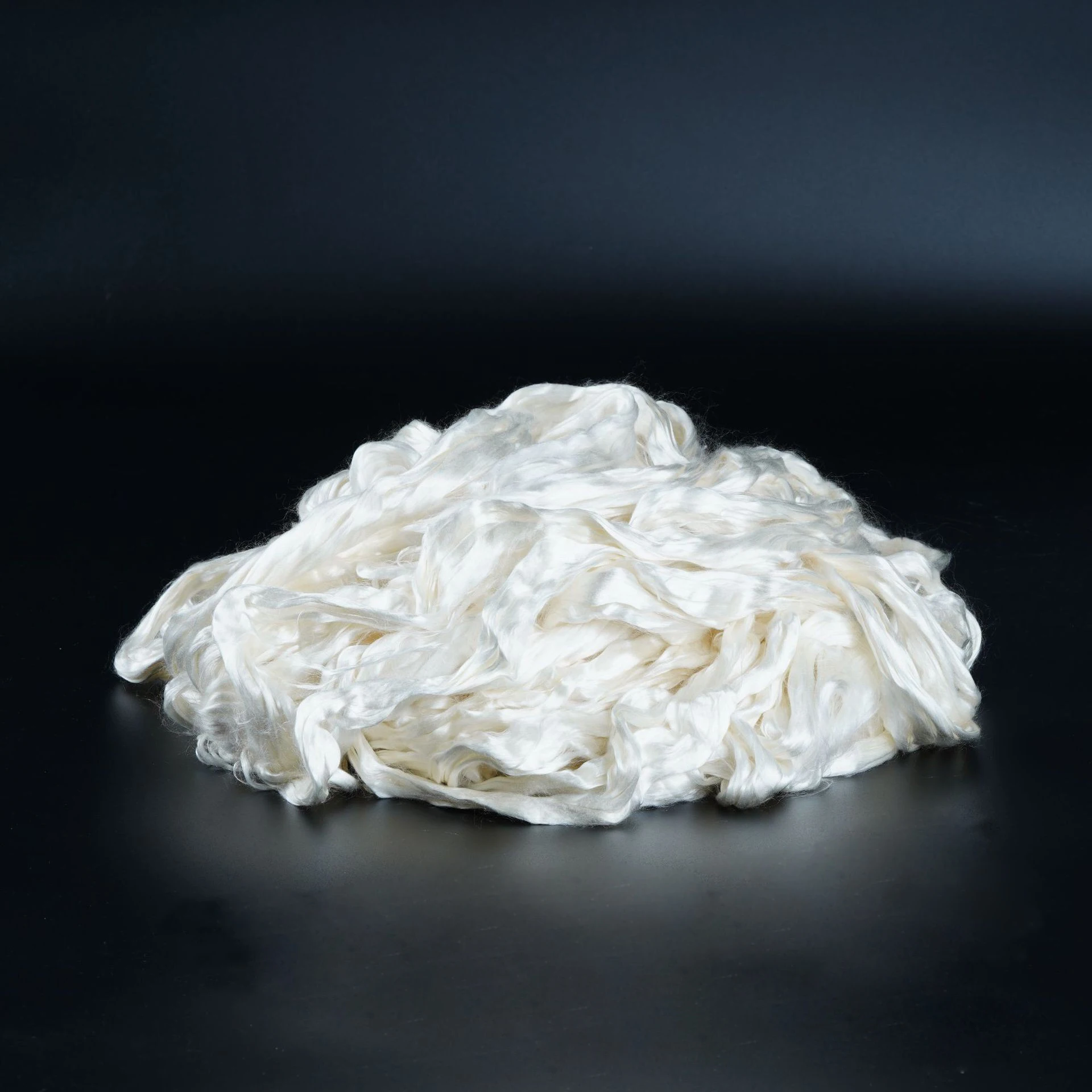 100% mulberry long sliver silk fiber pure raw silk roving fiber hand ...